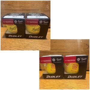 Lot of 4 Dudley Thunder Heat 11” Fastpitch Softballs USA .47 COR 375